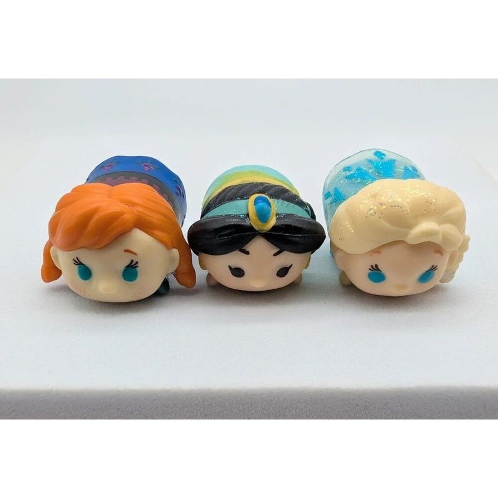 Disney Princess Small Tsum Tsum Vinyl Figures Elsa Anna Jasmine